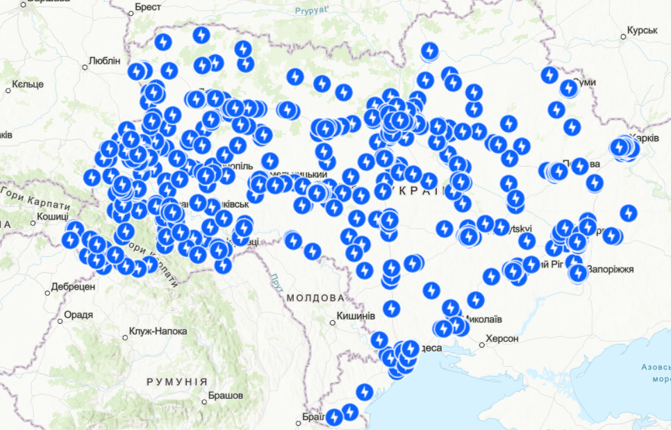 В Украине обновили карту с "Пунктами незламності": что изменилось
